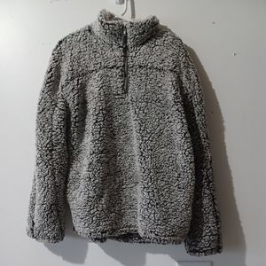 Thread+supply Sherpa Pullover  Womens Large Grey And White Pre Owne